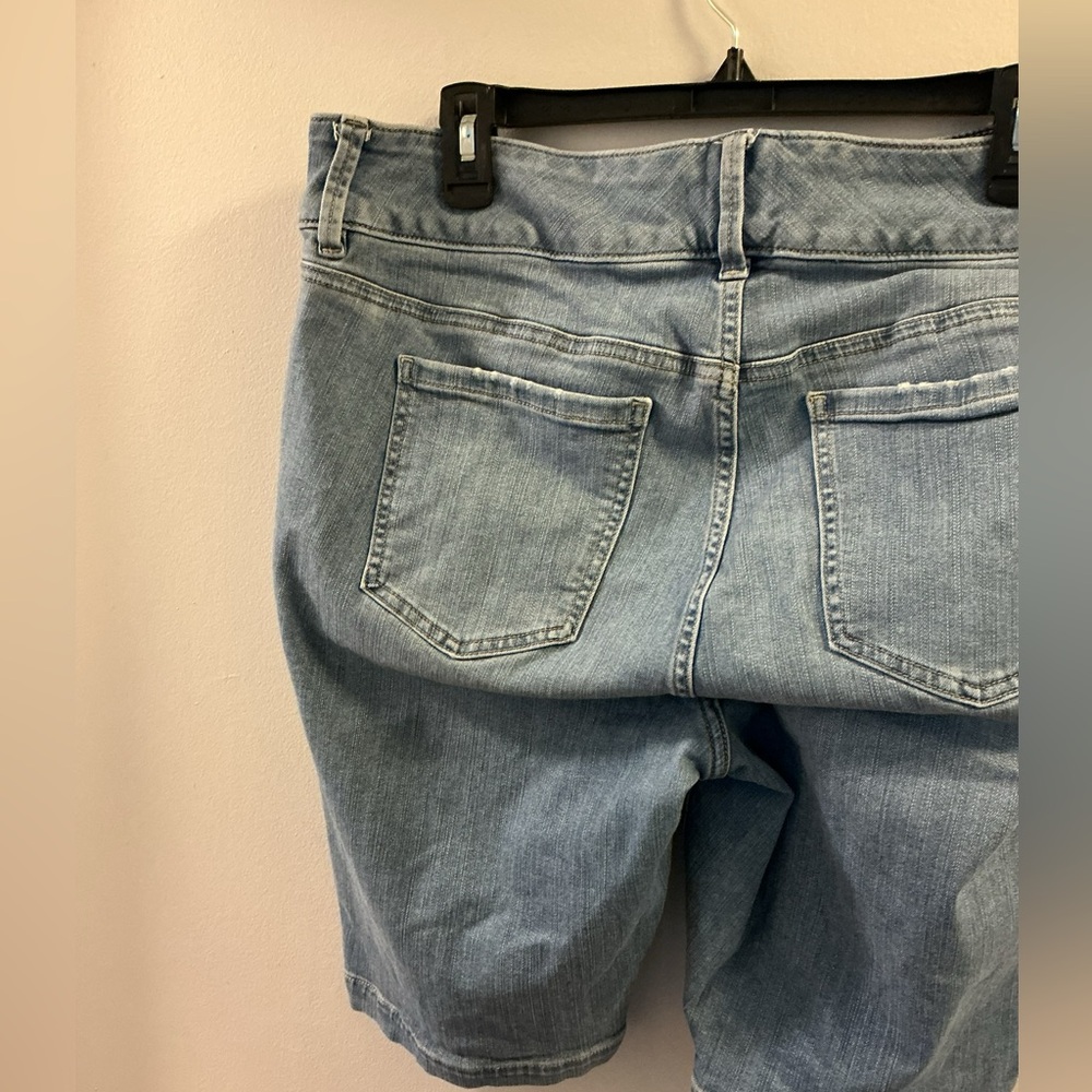 Torrid Premium Plus Size 18 Denim Bermuda Jegging Shorts | High Rise Stretch - Picture 3 of 13